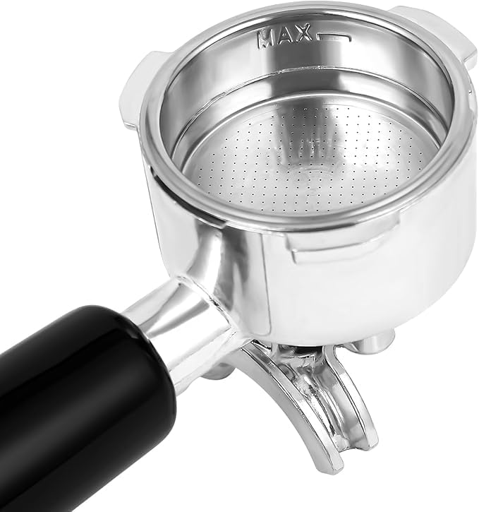 CASABREWS 51mm Stainless Steel Portafilter Set, 3 Ears Espresso Filter Holder with Double Spouts & 51mm Filter Baskets, Compatible for CASABREWS 3700 Essential and CM5418 Coffee Machine
