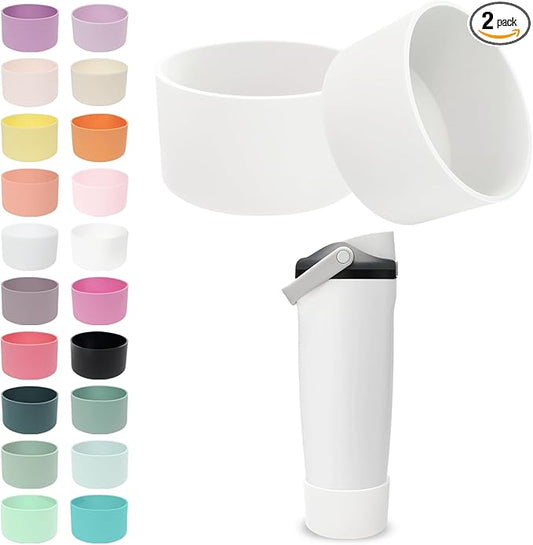 2PCS Silicone Boots for Owala 30oz & 40oz FreeSip Sway Bottles & Tumblers – Non-Slip, Scratch-Resistant, Stability Enhancer for Owala Accessories (Sleek)
