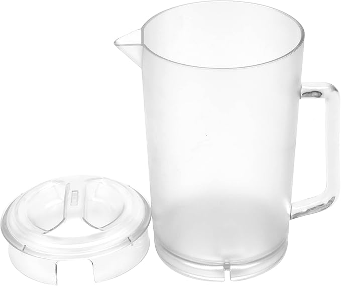 G.E.T. P-3064-1-CL-EC Heavy-Duty Shatterproof Plastic 2 Quart Pitcher with Lid, BPA Free (64 Ounce), Clear