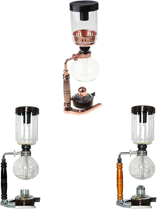 XAGMODSHN Japanese Siphon Coffee Maker Tea Siphon Pot Vacuum Coffeemaker Glass Type Machine Filter Glass Pot