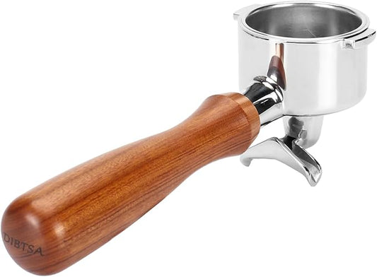 DIBTSA 51mm Espresso Portafilter Double Spouts 2 Ears Compatible with ECP35.31, EC0311, EP36.31,EC200, ECO310, EC410, ECZ351, EC152, EC341, EC330S, EC221