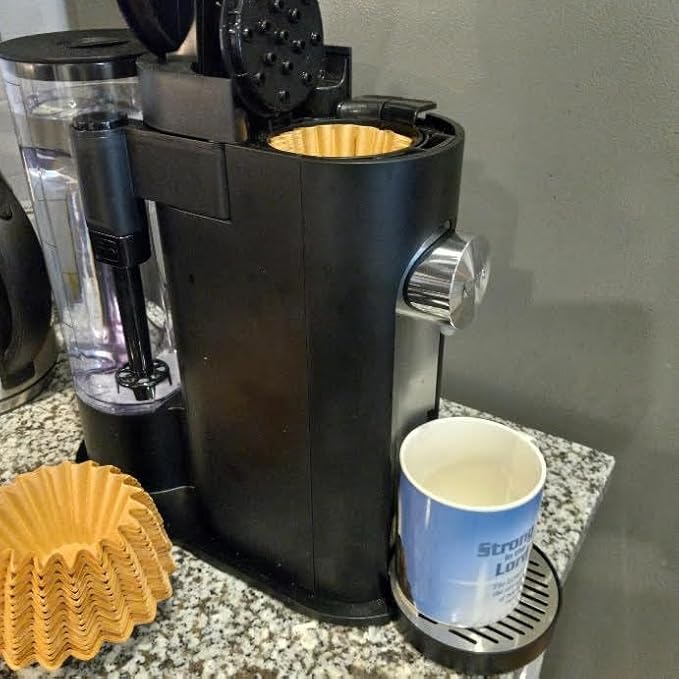 Palksky Unbleached Coffee Filter for Ninja Coffee Maker PB051/PB041,300Count Disposable Cone Filters for Ninja Pod & Grounds Specialty Single-Serve Machine, Brown
