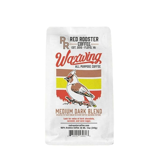 Waxwing All-Purpose Blend - Roasted by Red Rooster Coffee - Whole Bean Coffee - 5 Pound Bag