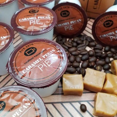Caramel Pecan Pie Decaf Coffee Pods by Coffee Beanery | 96ct Bulk Flavored Decaf Coffee Pods Medium Roast Coffee