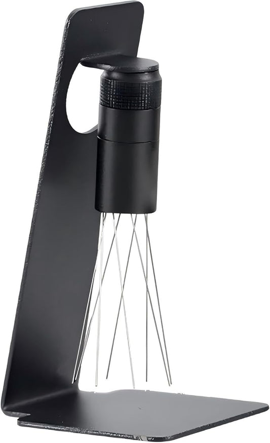 WDT Espresso Coffee Distribution Tool Magnetic Stand Adjustable Barista Needle Stirrer 304 Stainless Steel 8x0.4mm Precision Coffee Tool (Black Magnetic Adjustable WDT Tool, 53MM)