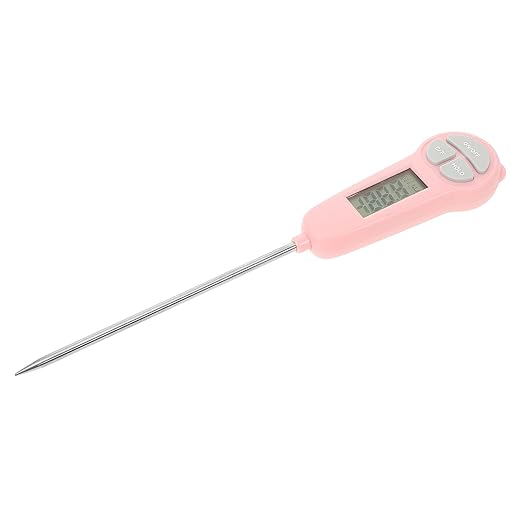 NUOBESTY Digital Meat Thermometer Instant Read Cooking Thermometer 50℃~300℃ for Food Kitchen Use (Pink)