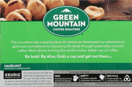 Green Mountain Coffee Roasters Hazelnut Keurig Single-Serve K-Cup pods, Light Roast Coffee, 12 Count