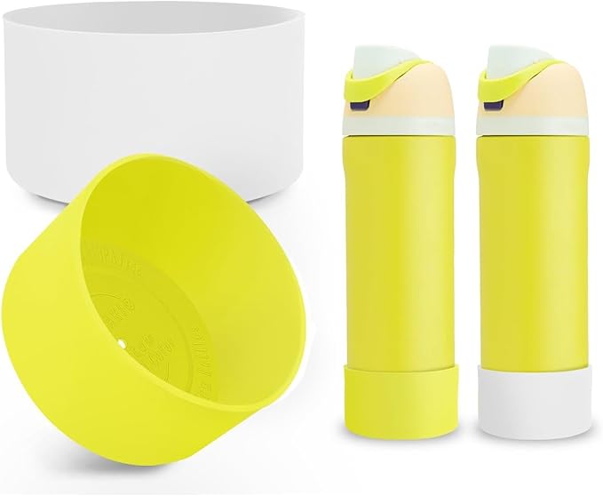 2PCS Silicone Boot for Owala 24oz FreeSip Water Bottle, Anti-Slip Scratch-Resistant Bottom Sleeve, Protective Sports Bottles Accessories, BPA-Free