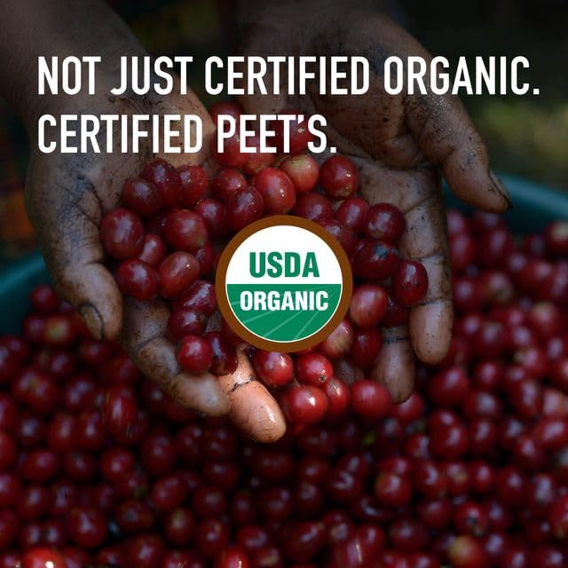 Peet's Coffee, USDA Organic Dark Roast Keurig K-Cup Pods, 100% Arabica Coffee - Alma de la Tierra 60 Count (6 Boxes of 10 Pods)