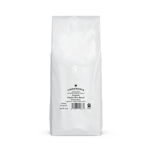 Cameron's Coffee Roasted Whole Bean Coffee, Organic Pacific Rim Blend, 4 Pound