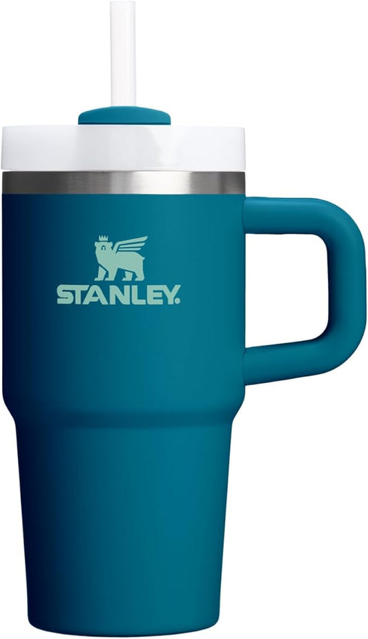 STANLEY Quencher H2.0 Tumbler with Handle and Straw 20 oz | Flowstate 3-Position Lid | Cup Holder Compatible for Travel | Insulated Stainless Steel Cup | BPA-Free | Coastal Teal
