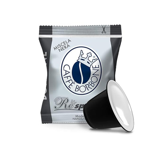 Caffè Borbone Black Blend Nespresso Compatible Espresso Coffee Pods, 100 Count Espresso Pods