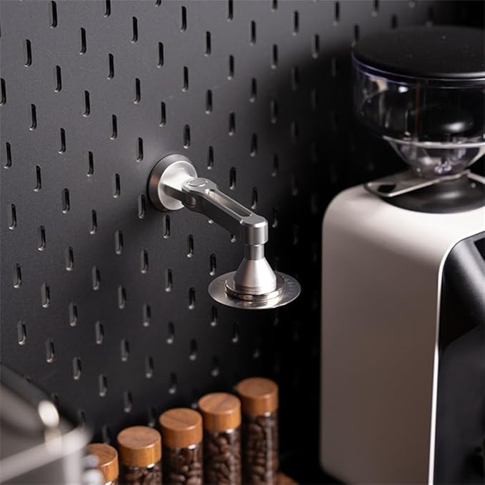 Adjustable Magnetic Espresso Coffee Puck Screen Holder Compatible With 51MM 53MM 58MM Screens Designed To Enhance Brewing And Save Counter Space (Silvery 51MM)