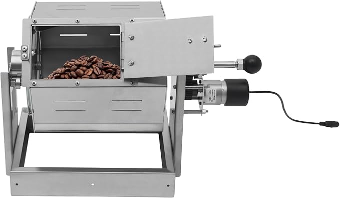 LXYIUTRW Bepritm Coffee Bean Roaster, 300-1200g Stainless Steel Coffees Bean Baking Machine with S-hook, Drum Type Coffee Beans Baker Peanut Roaster for Home/Commercial Use (300-1200g)