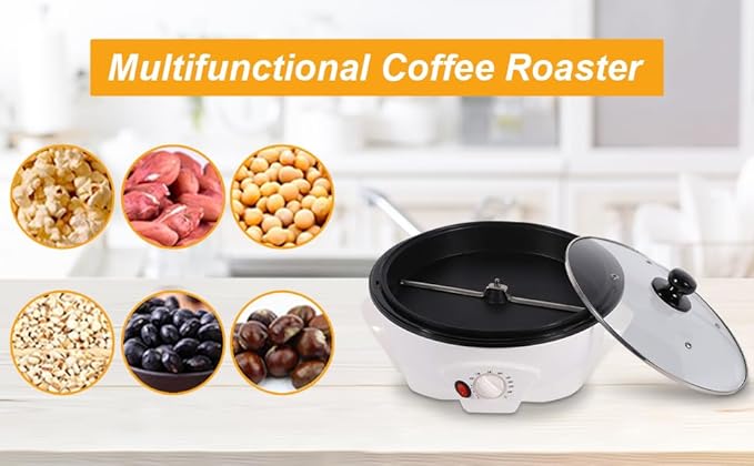 LOYALHEARTDY Electric Coffee Bean Roasting Machine Coffee Roaster Baker 110V 800W Coffee Roaster Household Coffee Bean Roasting Baking Machine 3.3LB