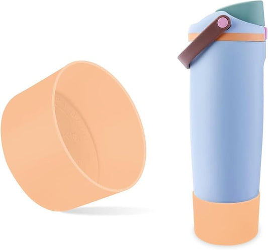 Silicone Boot for Owala 30oz & 40oz FreeSip Sway Bottles & Tumblers - Non-Slip, Scratch-Resistant, Stability Enhancer, Available in 12 Colors (Opal Dream Peach)