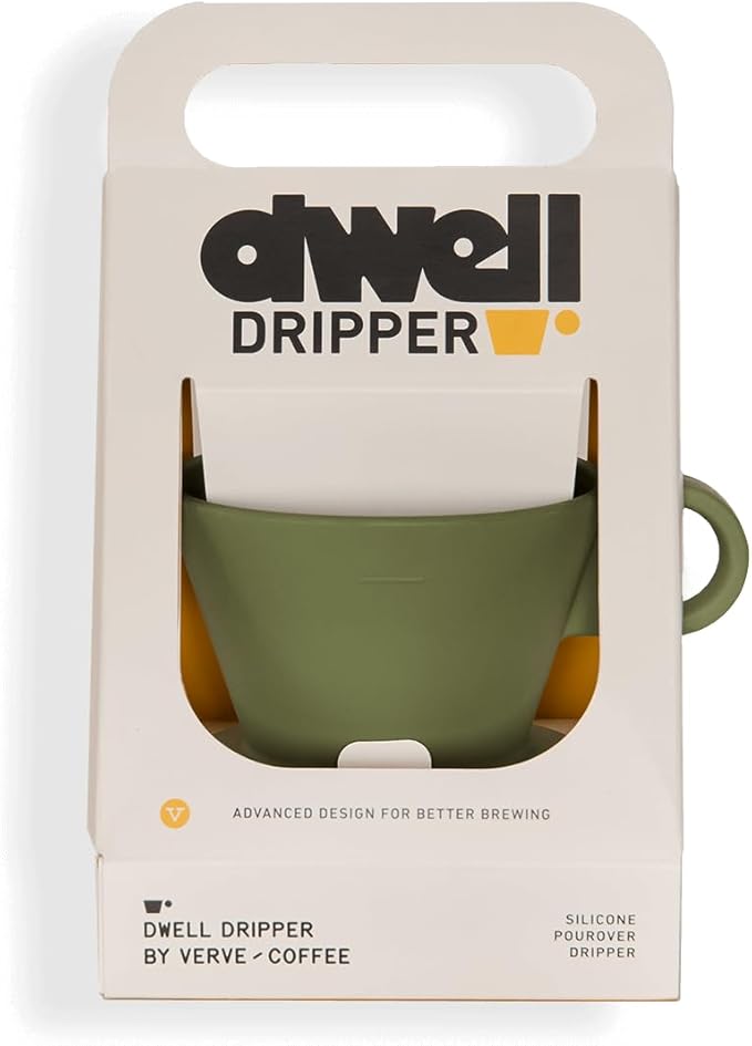 Verve Dwell Dripper Pour Over Coffee Maker Set, Non-Electric Coffee Dripper, Manual Brew Maker (Green)