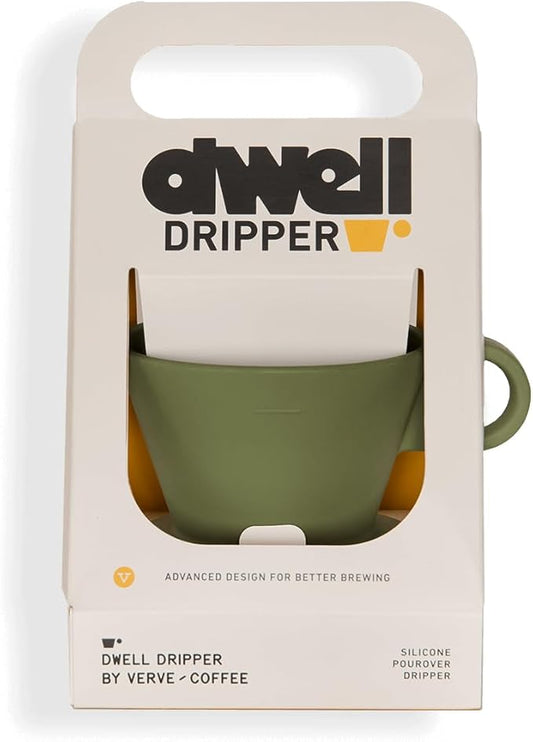 Verve Dwell Dripper Pour Over Coffee Maker Set, Non-Electric Coffee Dripper, Manual Brew Maker (Green)