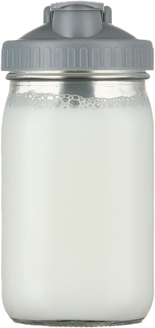Karafu 30 Oz Milk Pitcher - Glass Mason Jar with Pour Spout Handle Leak Proof, Airtight Jug for Milk, Iced Tea, Sun Tea, Cold Brew Coffee, Juice - Heavy Duty Wide Mouth Storage Container