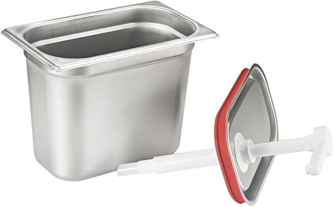 VITASUNHOW Condiment Pump Station, Sauce Dispenser Pump Seasoning Condiment Squeeze Pump Container with Base Removable Tanks,for Casual Fast Food, Western Restaurant (PP1055)