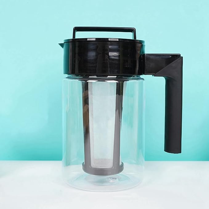 1 Piece 900Ml Cold Brew Iced Coffee Maker Airtight Seal Handle Coffee Kettle Coffee Pot As Shown Plastic Non-Slip Handle Coffee Kettle