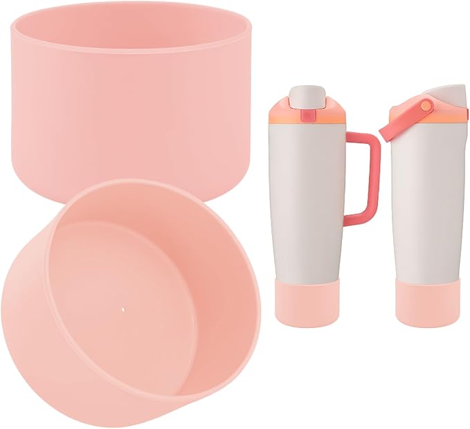 2PCS Silicone Boot Compatible with Owala 30oz & 40oz FreeSip Sway Bottles & Tumblers, Protective Anti-Slip Bottom Cover Sleeve for Freesip Sway Tumbler