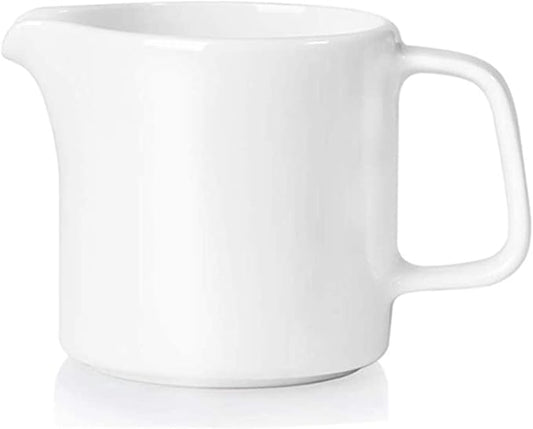 ONTUBE Ceramics Creamer,Porcelain Coffee Milk Creamer Pitcher with Handle for Home and Kitchen - 10 oz (White)