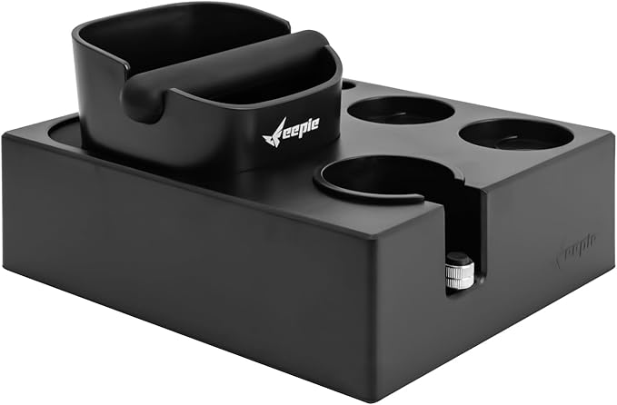 Black Espresso Organizer Box Espresso Organizer Station Espresso Box Station Espresso Accessories Organizer for Storage Espresso Tamper Distributor Portafilter & Puck Screen Accessories