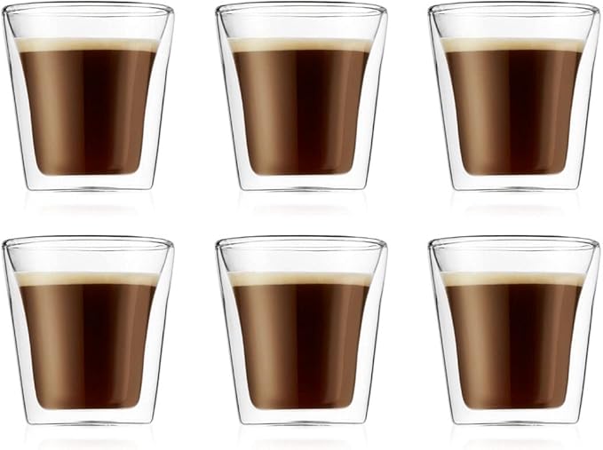 Bodum Canteen Glassware, 3 Ounce, 0.1 Liter (Set of 6)