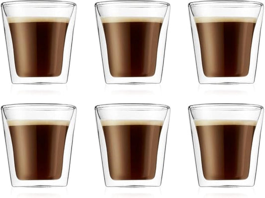 Bodum Canteen Glassware, 3 Ounce, 0.1 Liter (Set of 6)
