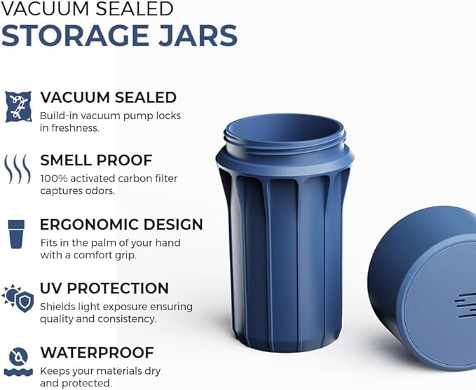 Staze Preserve Vacuum Sealed Storage Jars (148ml) | Food Storage Container with Protection - (REEF)