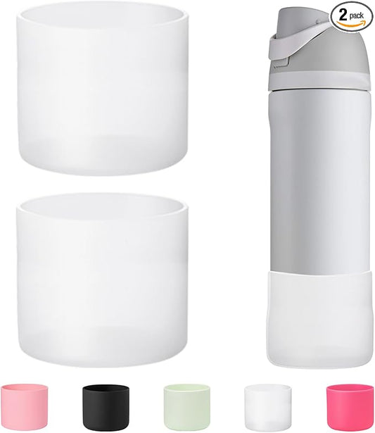 2-Pack Silicone Boot for Owala 24 oz Water Bottles, Boots for Owala Protective Sleeve Anti-Slip Rubber Bottom, Compatible with FreeSip/Twist/Flip Stainless Steel Bottles 24 oz Accessories,BPA Free