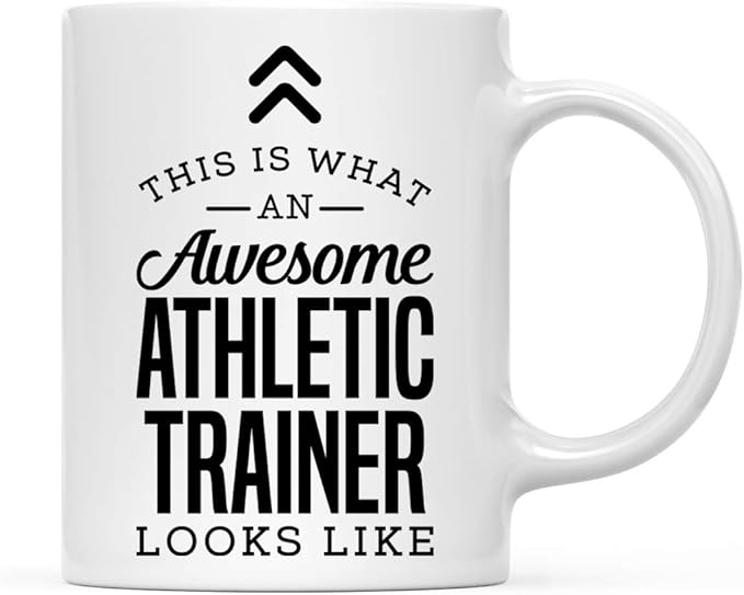 Andaz Press 11oz. Ceramic Coffee Tea Mug Thank You Gift, This is What an Awesome Athletic Trainer Looks Like, 1-Pack, Birthday Christmas Gift Ideas Coworker Him Her, Includes Gift Box