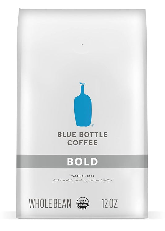 Blue Bottle Whole Bean Organic Coffee, Bold, Dark Roast, 12 Ounce bag (Pack of 1)