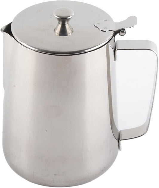 Espresso Steaming Pitcher, Stainless Steel Frothing Pitcher Milk Frothing Pitcher Jug with Lid Latte Coffee Art Tool (2000ml)