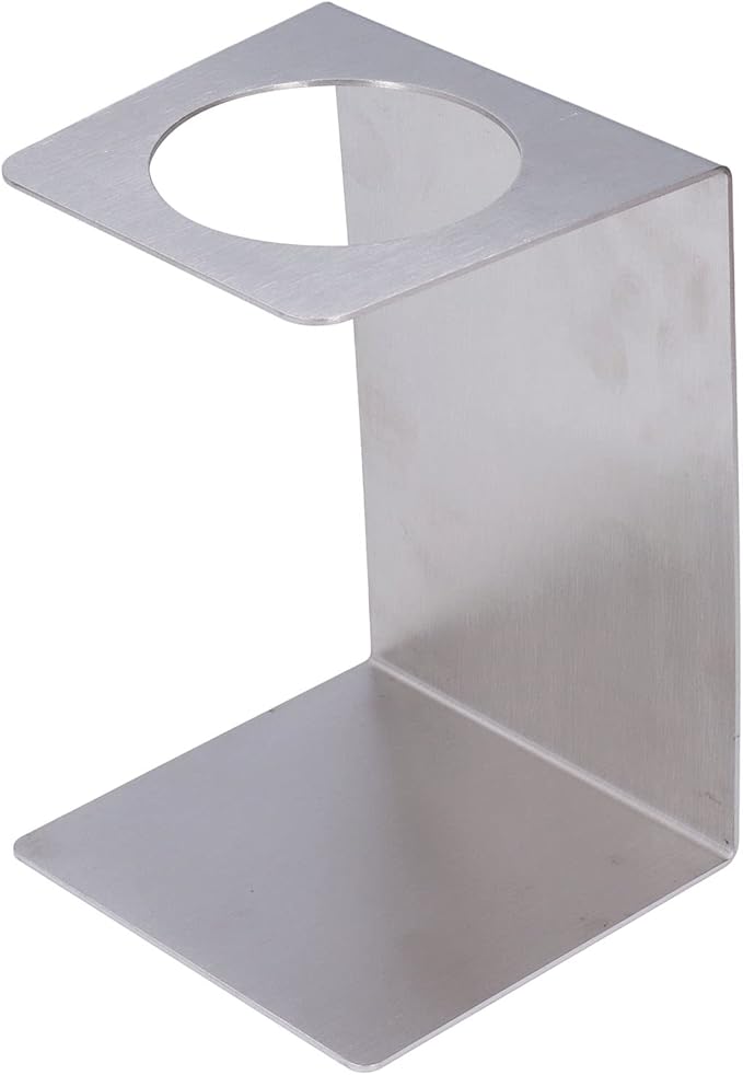 Pour over Coffee Dripper Stand, Samll Size Light Pour over Coffee Holder Stand Metal Reusable for Cafe Household (Brushed stainless steel color model)