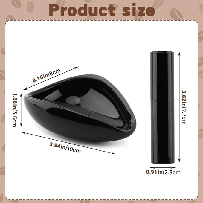 Cramelith Coffee Dosing Cup Kit - 25g Ceramic Tray with 8ml Anti-Static Spray (Black)