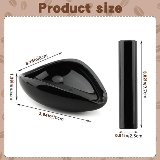 Coffee Bean Dosing Cup and Spray Bottle Set, Ceramic Espresso Dosing Cup Measuring Tray for Coffee Beans and Tea, Espresso Accessories