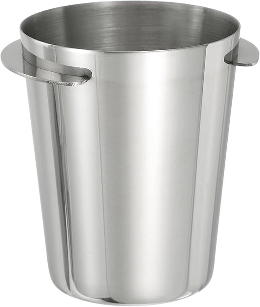 uxcell 58mm Coffee Grinder Powder Cup, Stainless Steel Espresso Coffee Powder Feeder, Espresso Coffee Machine Tools for Coffee Tamper (Silver)