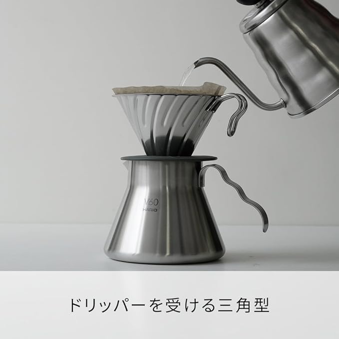 Hario Outdoor V60 Metal Coffee Server, 500ml Silver
