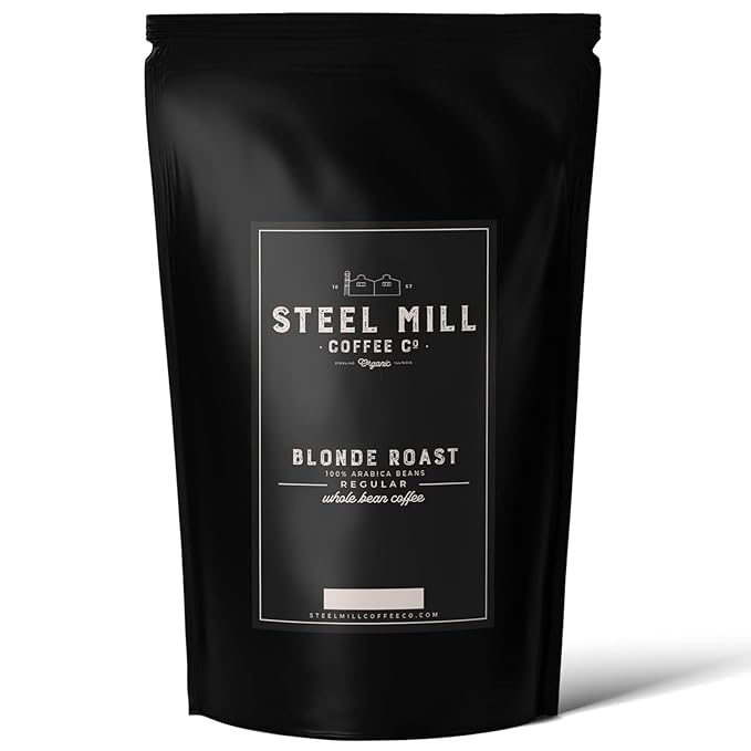 Steel Mill Coffee Co. | Blonde Roast Single-Origin Gourmet Coffee | Colombian Beans | 2 LB Bag | Ground | Light Roast | 100% Arabica Beans | Freshly Roasted