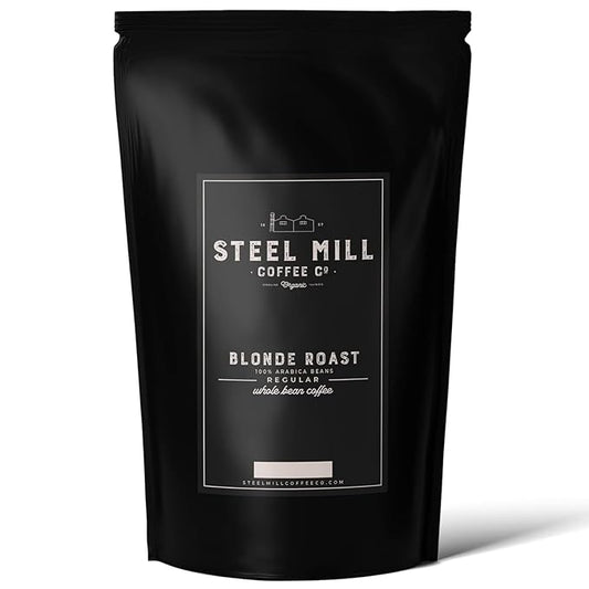 Steel Mill Coffee Co. | Blonde Roast Single-Origin Gourmet Coffee | Colombian Beans | 2 LB Bag | Ground | Light Roast | 100% Arabica Beans | Freshly Roasted