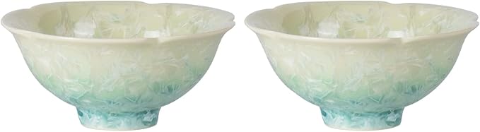 KAMMAK Ceramic Tea & Coffee Cups Set of 2 - Vintage Crystalline Glaze Espresso Mugs, 2.5oz Hand Painted for Afternoon Tea or Coffee, Birthday Gift for Women Men, Pu'er Cup