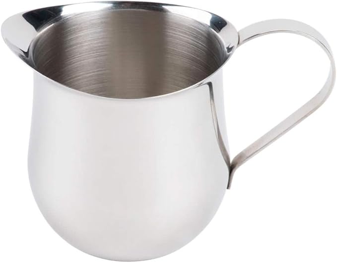 Betolla (2 Pack) 5 oz Stainless Steel Bell Creamer – Bell-Shaped Mini Pitchers for Serving Cream, Milk, Syrups & More