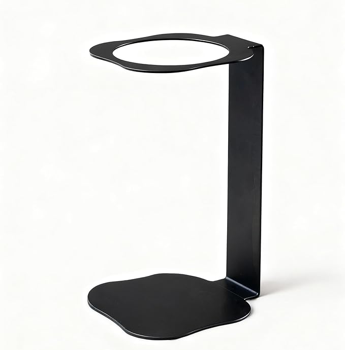 Pour Over Coffee Station Coffee Dripper Stand Stainless Steel (Black Rounded Square)