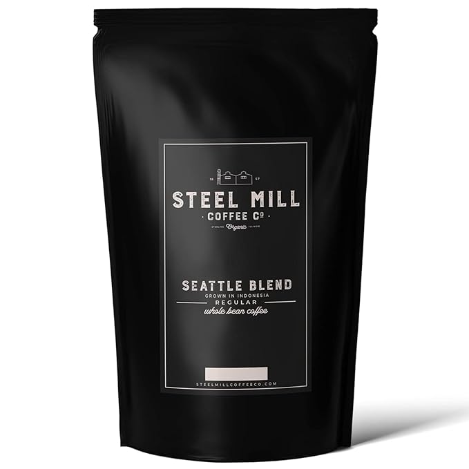 Steel Mill Coffee Co. Seattle Blend Flavored Coffee | 2 LB/Ground/Regular | Grown in Seattle