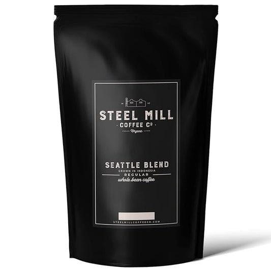Steel Mill Coffee Co. Seattle Blend Flavored Coffee | 2 LB/Ground/Regular | Grown in Seattle
