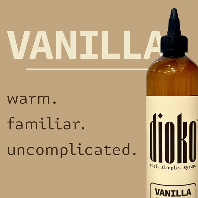 Dioko Flavors Coffee Syrup Variety Pack, Vanilla Hazelnut Caramel, 12 Fl Oz Each, 3 Pack, Liquid Form