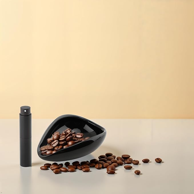 Cramelith Coffee Dosing Cup Kit - 25g Ceramic Tray with 8ml Anti-Static Spray (Black)
