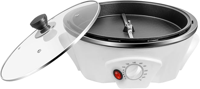 Electric Coffee Bean Roaster Machine for Home Use, 110V Coffee Roaster with Adjustable Temperature & Timer, 1.1LB Capacity, Automatic Cooling Smoke Control for Home Baristas, Small Batch Roasting